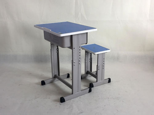 双滑道课桌椅蓝色